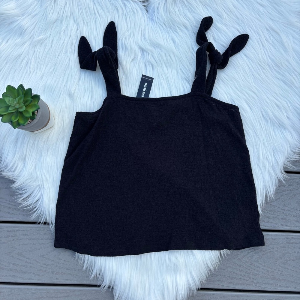 Express Black Tie Strap Top